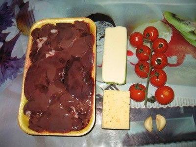 Куриная печень по-итальянски. Ингредиенты: 500 гр. куриная печень 150 гр. сыр моцарелла 100 гр. сыр ... - 2