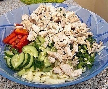 Домашняя шаурма.Ингредиенты:Куриная грудка (или другое мясо) - 1 шт.Капуста - 1/2 вилкаОгурцы - 2 ... - 4