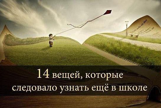 14 вещей, которые мне следовало бы узнать ещё в школе.1. Правило 80/20 (принцип Парето)80 процентов ...