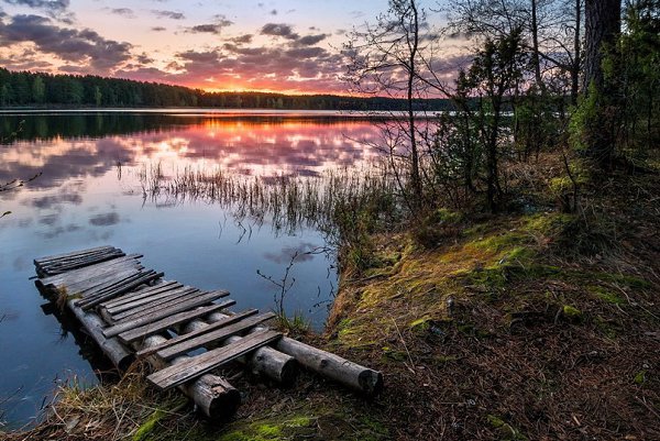 Прекрасное озеро Селигер (Осташковское), Тверская и Новгородская области.