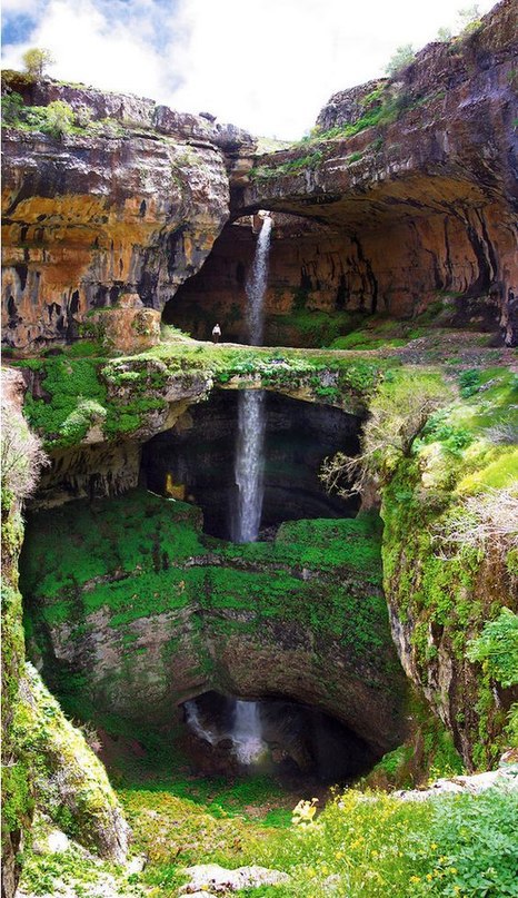 The Cave of Three Bridges, Baatara Gorge Waterfall - 2