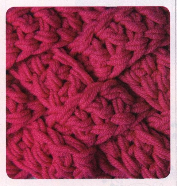 Плетёный шарф-снуд крючком - 5