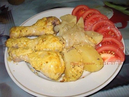 Куриные голени с картошкой в фольге в духовке.Просто, сочно, вкусно!Отличный семейный ...