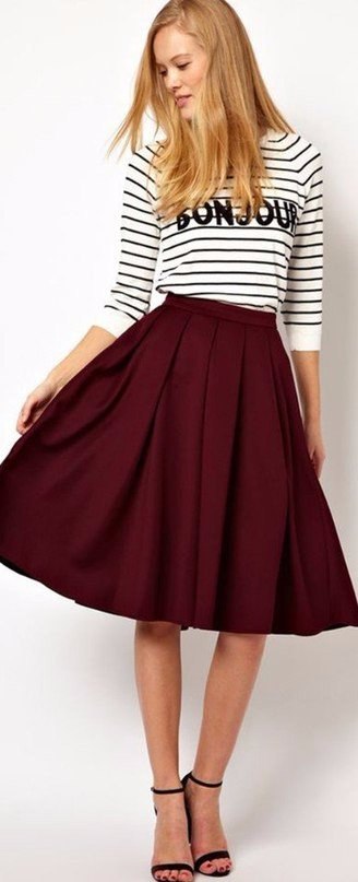 Marsala skirt. - 6