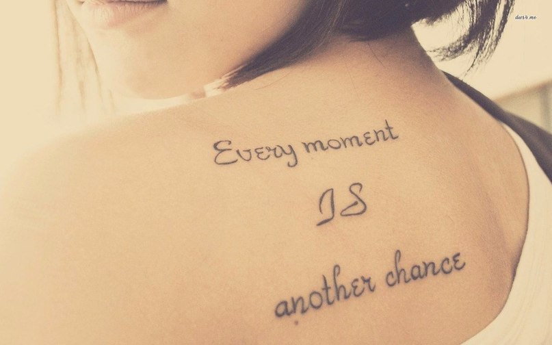    : 1) Every moment is another chance -   -  ...