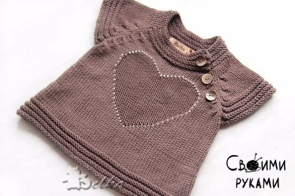 Кофточка с сердечком своими руками