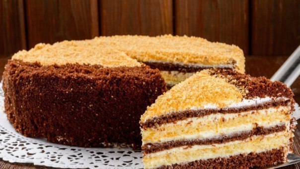 Вкусный торт на скорую руку.ИНГРЕДИЕНТЫ:Для теста: молоко – один стакан; сахарный песок – 2 стакана; ...