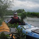 Kayaking.River Gauja, Latvia.    