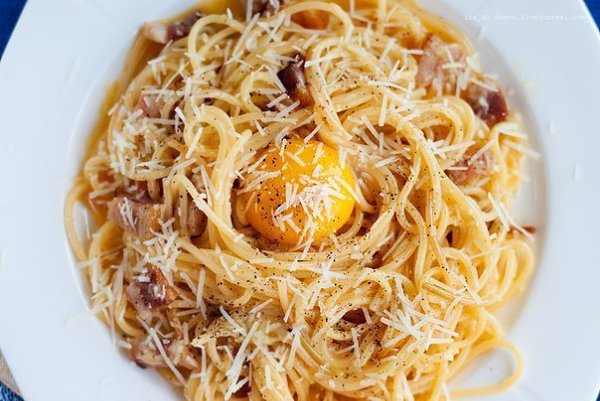 Знаменитая паста родом из Рима - Spaghetti alla Carbonara. Простая, как дважды два, но до чего ... - 2
