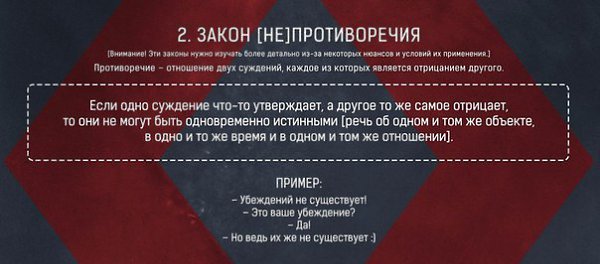 Примеры нарушения закона противоречия в логике Примеры нарушения закона противоречия в логике