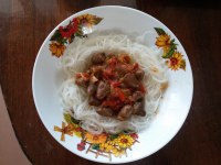 Ширатаки с куриными сердцами.Этапы: Чередование Закрепление Стабилизация ЛестницаИнгредиенты:- Лапша ...