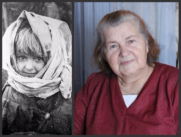 ***.Фотография шестилетней девочки - узницы концлагеря Озаричи в Гомельской области, где погибло ...