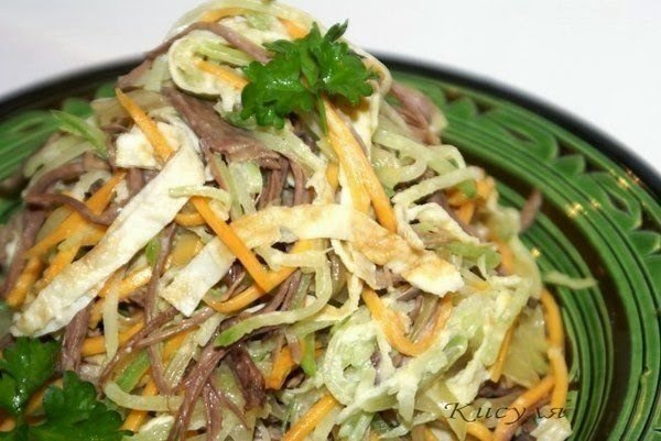 Мясной салат