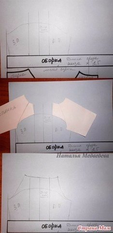Моделирование детского платья.Отмечаем общую длину платья - высота оборки. Отмечаем линию верха. ... - 6