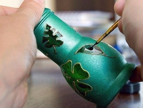 Необыкновенная ваза из обыкновенной бутылки - 6
