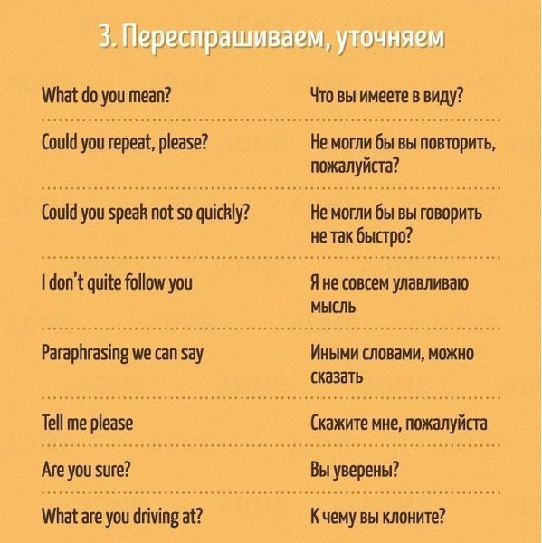Разговорный английский язык примеры