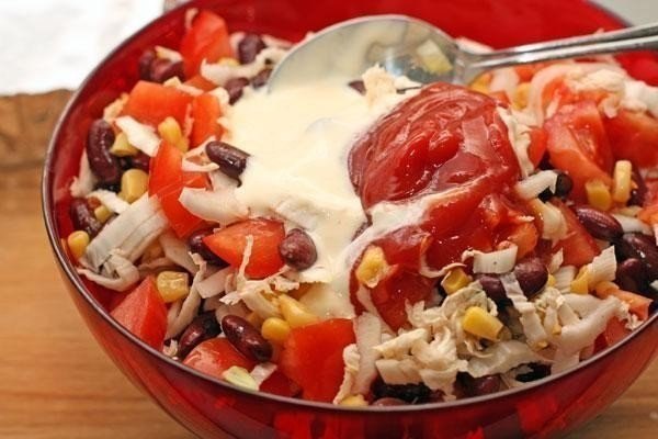 ОЧЕНЬ ВКУСНЫЙ САЛАТ .Ингредиенты:- Китайский салат (китайская капуста) 100 г- Помидоры красные 200 ... - 5