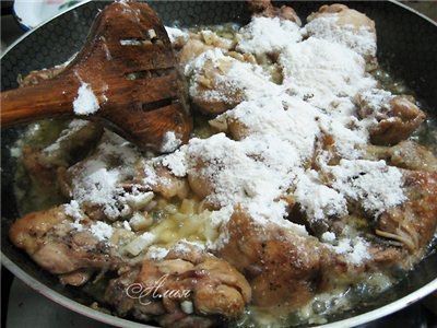 Гедлибже (курица в сметане по-кабардински).Курочку почистить, разобрать по суставам (не рубить), ... - 6