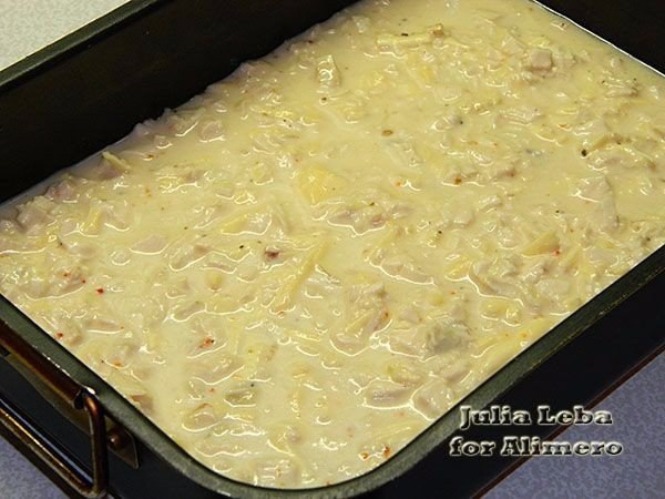 Легкая запеканка из куриной грудки .Ингредиенты: - 300 гр варёного куриного мяса (филе) - 2 ст. л. ... - 3