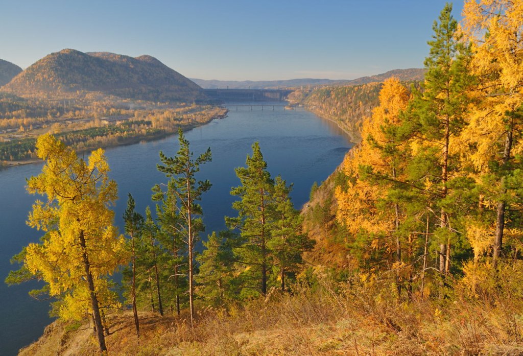 Енисей и горы Красноярск