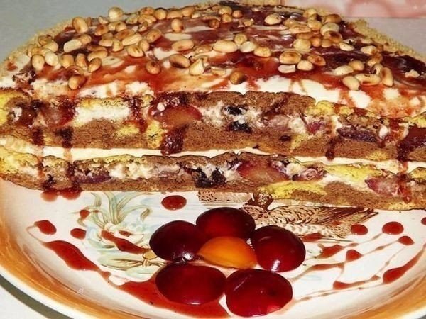 Карамельный рай. Ингредиенты: Тесто: 4 яйца, 1 стакан сахара, 1 стакан муки, ванилин, 2столовых ...
