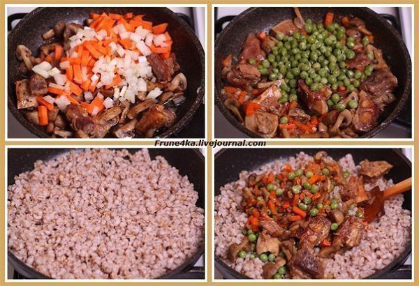 Перловая каша с мясом, грибами и овощами.На днях готовила вкусное и полезное блюдо, блюдо из ... - 3