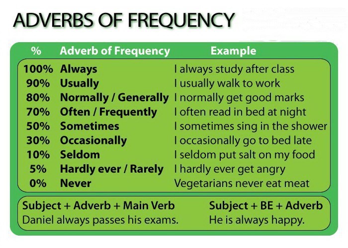 Adverbs of frequency - 2
