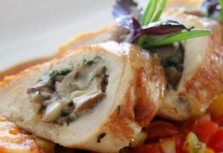 ))).ФАРШИРОВАННЫЕ КУРИНЫЕ ГРУДКИПростой и быстрый рецепт куриной грудки, фаршированной грибами и ...