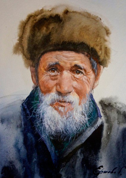 #пошаговые_уроки@ele_art_school. #акварель@ele_art_school Портрет акварельюАвтор Галина Ершова
