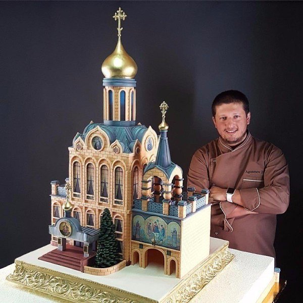 Новые шедевры московского кондитера Рената Агзамова. Всё съедобное. Это уже даже не торты, а ... - 3