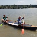 My kan on Danube river in Novi Sad