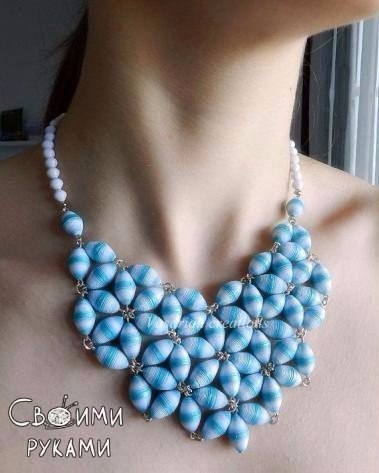 Украшения из бумажных бусин