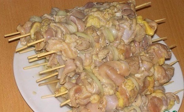Куриный шашлык с картошкой в духовке.Ингредиенты:Филе куриное (из бедра) — 1,5 кгЛук репчатый — 4 ... - 3