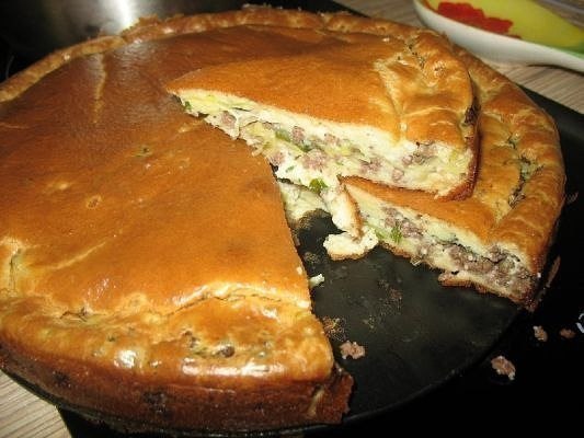 Супер нежный пирог с капустой и мясом.Ингредиенты:капуста свежая- половинка маленького кочанчика350 ... - 2