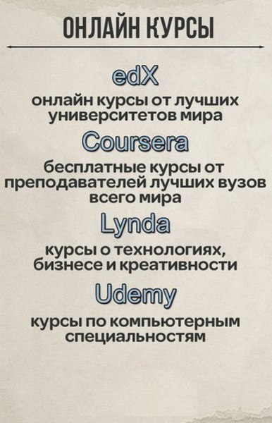 16 замечательных сайтов для обучения чему-то новому.Отличные курсы по различным специальностям. - 2