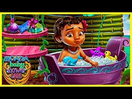 Moana Baby Shower Care. Kids games for girls.