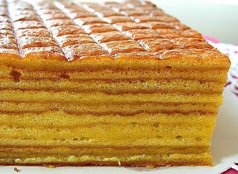 Индонезийский слоистый торт Кек ляпис (Kek lapis). Ингредиенты: Группа А: Сливочного масла – 450 ...