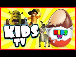 Kids Tv! Surprise eggs - Shrek. New cartoon Kinder surprise!