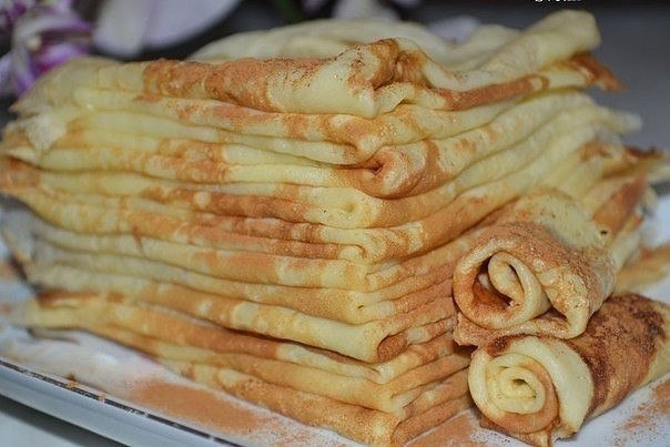 Вкуснющие блинчики.Ингредиенты: · 3 яйца · 3 ст. молока · 1,5 ст. муки · 3 ст. л раст. масла · 3 ст. ...