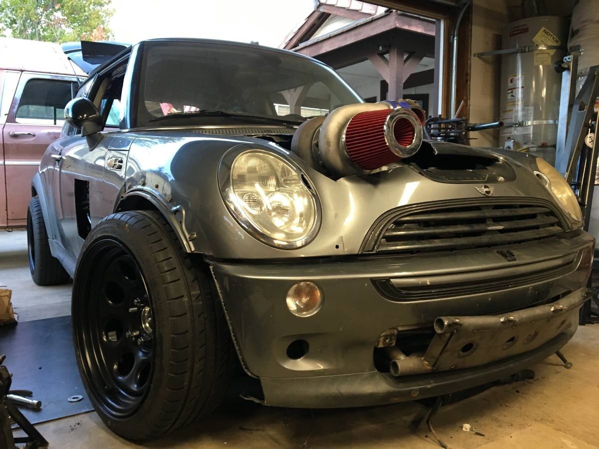 2004 Mini Cooper S with a Turbo Chevy V8