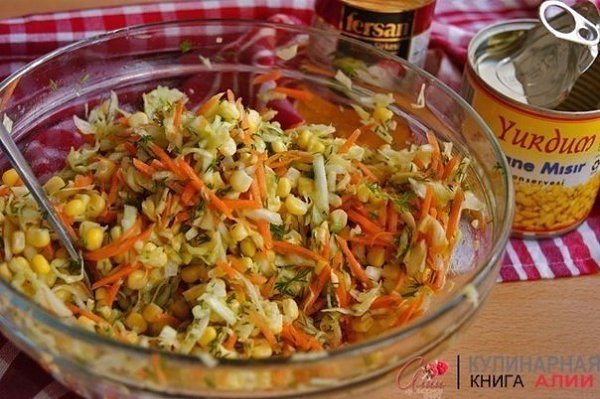 Салат с капустой, кукурузой и без майонеза! Этот салатик легкий, свежий, без майонеза. Идеально ... - 6