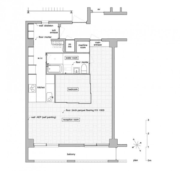 Жилое пространство в Японии.Проект Tsukiji Room H реализован студией Yuichi Yoshida & associates в ... - 8