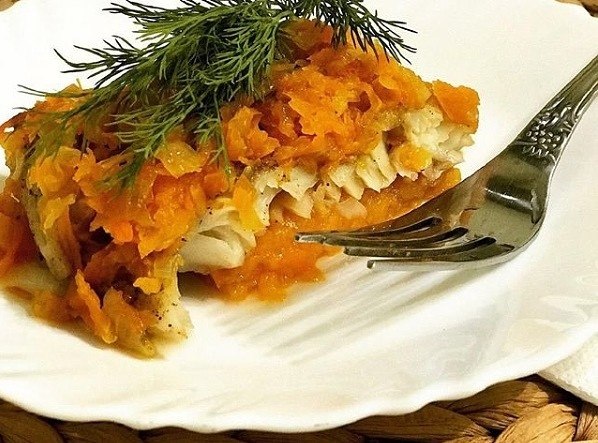 Необычное сочетание: белая рыба и тыква! •КБЖУ на 100 гр 91,9/10,6/3,2/6• Ингредиенты: - 350 гр ...