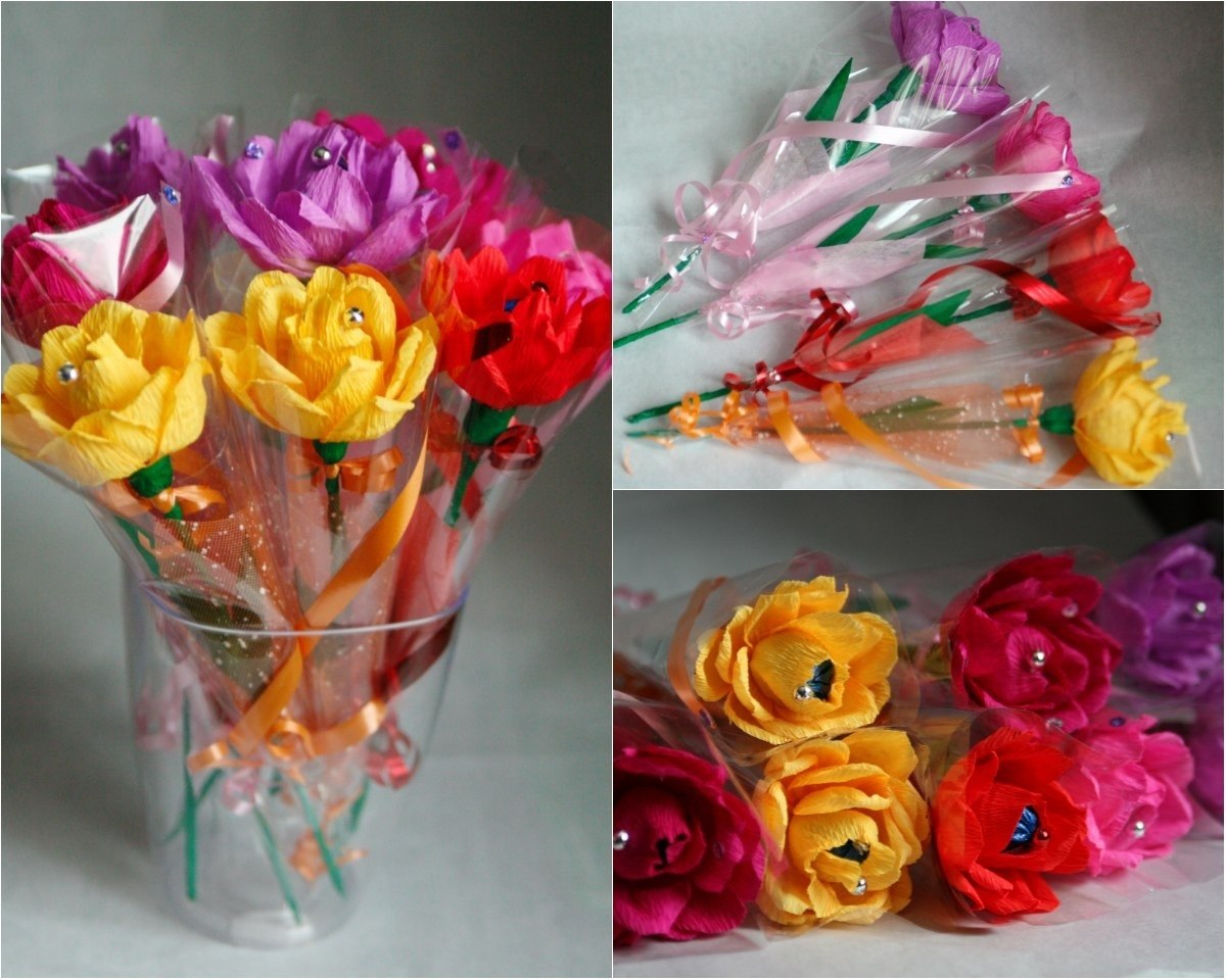 Wonderful DIY candy flower bouquet Flower bouquet diy, Candy flowers, Candy bouq