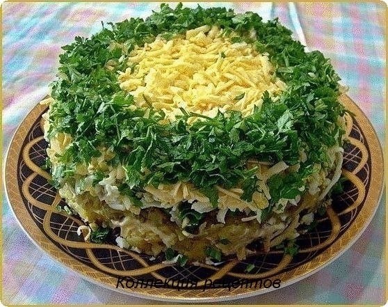 #салат.1. Салат из куриного филе, свежих огурцов и консервированных шампиньоновИнгредиенты:-2-3 ... - 5