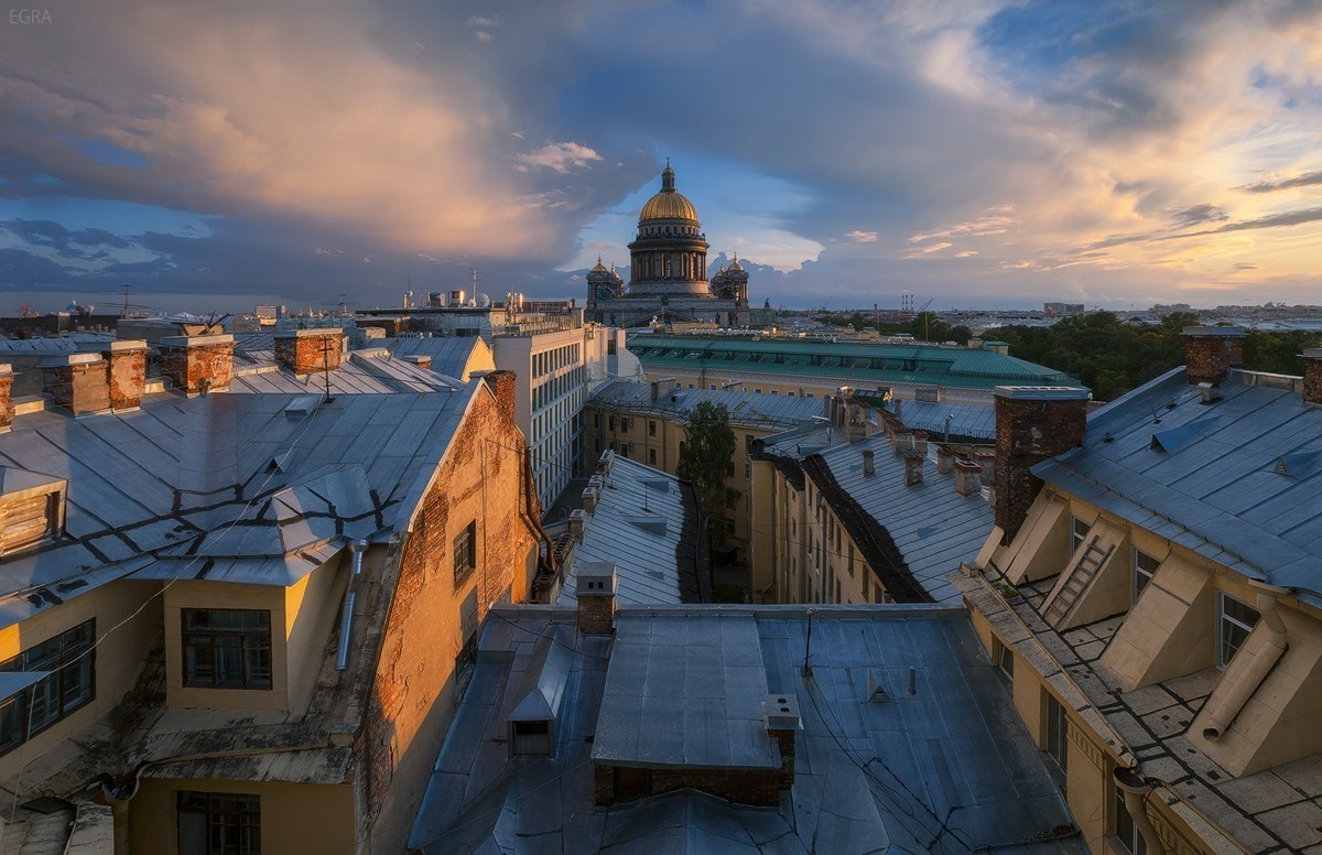 Крыши Санкт Петербурга с Петропавловской