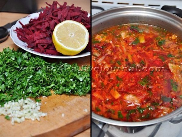 Борщ. Просто борщ. Ингрдеиенты: Грудинка говяжья - 1 кг., Капуста - 750-800 гр, Лук репчатый - 3 ... - 4