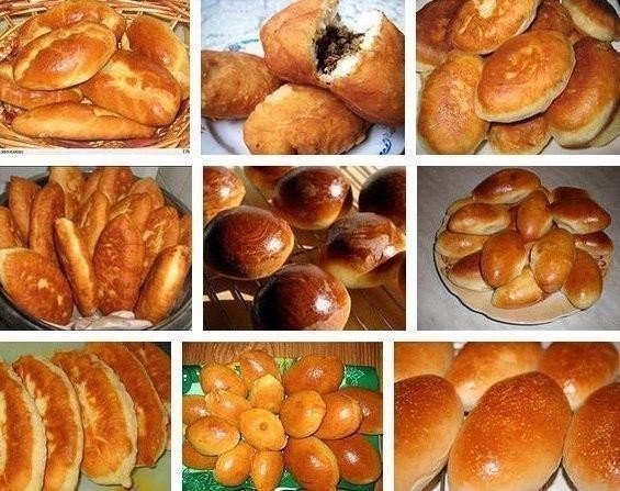 Пирожки. Подборка из 11 рецептов! Пирожки с печенью и гречневой кашей 500 г готового слоеного теста, ...