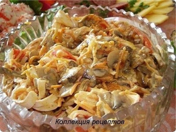 #салат.1. Салат из куриного филе, свежих огурцов и консервированных шампиньоновИнгредиенты:-2-3 ... - 4
