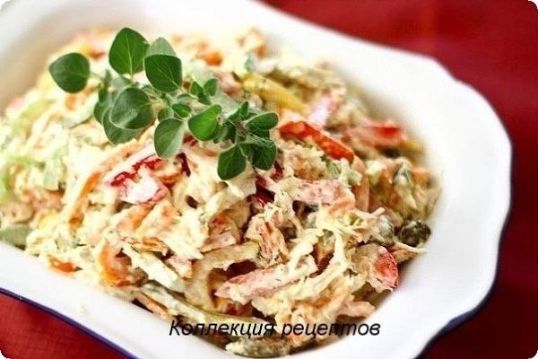 #салат.1. Салат из куриного филе, свежих огурцов и консервированных шампиньоновИнгредиенты:-2-3 ... - 6